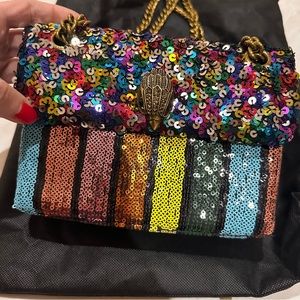 kurt geiger rainbow sequin bag